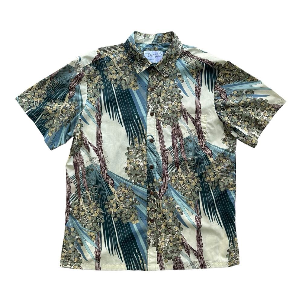 NWT David Shepard Olive Tree Print Cotton Hawaiian Shirt Men’s L